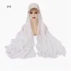 Roupas étnicas Hijabs Muçulmanos para Mulher Chiffon Xaile Islam Femme Véus Turbante Boné de Beisebol Jersey Cachecol Sous Instant Hijab