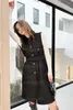 Projektantka Trench Płaszcz Kobiety Temperament Stylowy czarny płaszcz Odłączany z długim rękawem Lapel Kurtka Women Eleganckie płaszcze