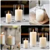 Candle Holders Wedding Ceremony Decorations Shade Cylinder Candleholders Glass Small Vase Clear Pillar Covers