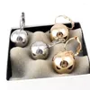 Hoop oorbellen 2023 Moderne vrouwen jubileumfeest Geschenk Fashion Geometrische metalen bal voor sieradenaccessoires