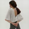 Damesblouses Johnature Sport 2023 Lichtgewicht Ademend Hardlopen Zonnebrandcrème Zomer Losvallend Ruglooze Sneldrogend Tops