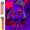 Combinação de sombra / forro delineador líquido de 6 cores de longa duração delineador brilhante canetas de pintura facial acessórios de festival para festas brilhantes brilham no escuro 231027