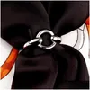 Foulards Foulards Bague Écharpe Boucle 90Cm Châles Bouton Creux Designer Châle Accessoires Écharpes Anneaux Clip Femme Cadeau Bijoux Drop Del Otlqj