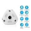 V380 360 درجة wifi كاميرا IP السمكة العين البانورامية 1080p WiFi CCTV 3D VR Video Audio Remote Home Camera CCTV