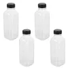 Water Bottles 4 Pcs Storage Container Juice Bottle Kitchen Containers Pantry Reusable