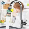 Kitchen Faucets Universal Faucet 5-layers Purifier Tap Filter Water Saving Bubbler Activated Carbon Filtration Shower Head Nozzle