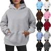 Kvinnors hoodies Autumn Sweatshirt For Women Solid Color Pullover Casual STOR FICK TRACKSUT Comfort Outwear Clothes Nuevo En Sudadera