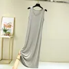 Women's Sleepwear Casual Modal Night Dress Women Sleeveless Vest Long Nightdress Comfortable Ladies Nightie Nightgowns