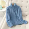 New double-sided plush women's autumn and winter fleece jacket inner jacket for warmth and plush thickening