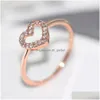 Ringe für Frauen Mädchen Süße Romantische Nette Herz Zirkon 3 Farbe Hochzeit Party Täglichen Fingerring Modeschmuck R916 Drop Deli Dhgarden Otfjq