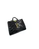 2023 Hög version Luxurys Cowhide Crossbody Bag Famous Designer Messenger Lady Bags Handväska Kvinnlig Tote Satchel Purse Black Gold Silver Chain med Box CM CM