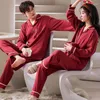 Vêtements de nuit pour hommes de haute qualité coton couples vêtements de nuit coréen mode cardigan pyjamas ensemble femmes et hommes correspondant homewear loungewear