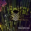 Metal Easy Installation Solar Watering Can Modern Garden Decoration With LED Lights Light Landscape