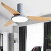 Modern Ceiling Fan With Led Light Remote Control For Home Dining Living Room Bedroom Bladeless DC Frequence Conversion Fashion