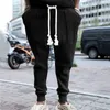 Calças masculinas Y2K estilo bolsos calças compridas vintage jacquard calças largas cor sólida cordão design calças casuais streetwear masculino j231028