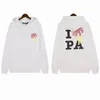 Дизайнерская мужская толстовка с капюшоном Толстовки Мужские женские пуловеры с капюшоном Топ весенняя толстовка женская мода с принтом медведя Уличная одежда Palmes Angels размер M-XL y3i