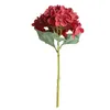 Flores decorativas hortênsia ramo de flor artificial seda rosa para decoração de casa buquê de casamento acessórios de festa falso 6pc