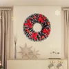Flores decorativas para puerta, corona navideña, decoración de lazo, decoración para pared del porche de granja