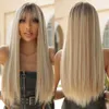 Verim Sentetik peruklar Yeni peruk bayanlar 'Chang Düz Saç Yüksek Sıcaklık İpek Kimyasal Fiber Başlık Peruk