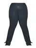 Pantaloni Taglie forti Pantaloni a vita alta Donna Finto lattice Orlo a matita Diviso Ladies Leggings in pelle PVC lucido Elastico 6XL 7XL Personalizzato