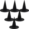 5 pièces unisexe noir chapeaux pour adultes enfants Halloween fête approvisionnement Cosplay Costume accessoires décorations assistant casquettes chapeau de sorcière 230920