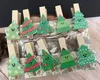 装飾的なオブジェクトの図形クリスマスツリー120ピース木製ペグPOペーパークリップピンパーティーのためのピン衣料品装飾装飾231027