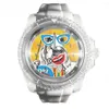 Montres-bracelets Silicone Transparent Blanc Montre Mode Animal Jaune Hommes Et Femmes Tendance Montres À Quartz