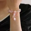 Ruifan Animal Fox Pendant Natural Stone Pink Crystal Pärlade armband för kvinnor Girls Fashion Jewelry Accessories Gifts YBR563 Fashion Jewelrybracelets