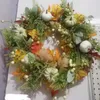 Decorative Flowers Christmas Decoration 2023 Autumn Wreath Wall Frost Leaves Door Home Fast