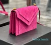 Top quality classic Suede leather shoulder bags corssbody chain mini envelope bags Diamond Lattice women's fashion bag Designer cover handbags pink clutch