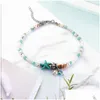 Anklets New Simple Bohemian Conch Starfish Pendant Rice Bead Foot Jewelry Leg Ankle Bracelets For Women Gifts Drop Delivery Dhaob