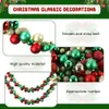 Andra evenemangsfestleveranser 2 st 6 fot Jul Garland Christmas Ball Garland Ornament inomhus utomhus Garland Xmas Dekorativa hängande ornament 231027