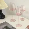 Verres à vin vente Flamingo rose rouge coupe verre à Champagne avec bouche inclinée petit gobelet en cristal d'eau rafraîchissante