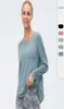 Women039s autumn winter yoga outfits tops clothes loose and thin running sports long sleeve Tshirt fast drying breathable trai9595239