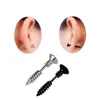 Stud Punk Nail Hole Screw Earrings Stainless Steel Ear Piercing Jewelry For Women Men Drop Delivery Dh5Je