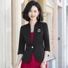 Женские костюмы с зубцами, блейзеры для женщин, 2023, корейская мода, с рукавом три четверти, шикарный офисный женский элегантный повседневный пиджак с одной пуговицей