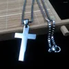 Chains Lot Of 5pcs In Bulk Stainless Steel Simple Cross Pendant Box Chain Necklace 2mm 24'' For Women Men