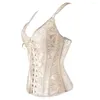 Bustiers Corsets Steel Boned Steampunk Corset for Women sexy blouseトップウェアレースアップコートボディスオーバーバストコルセレット