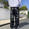 Men's Pants Hip-hop letter embroidery men's and women's straight-leg overalls American style high street ins tide Gothic loose casual pants J231028