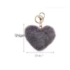 New Party Favor Fashion Love Plush Pendant Heart Key Chain Keychain Cute Stuffed Car Accessories Bag Ball Toy Drop Delivery Dhxsp