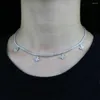 Halsband, 2 mm, dünne CZ-Tenniskette, Mikropflaster, 5A-Zirkonia, Schmetterlings-Charm-Anhänger, schöne Tier-Frauen-Halskette