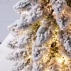 その他のイベントパーティー用品プレリットテーブルトップクリスマスツリーには、テーブルデスクファームハウスポーチの装飾用の小さな白いLEDライト木製ベース231027が含まれています