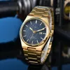 Modemärke armbandsur Tissoity Men's Women Watches Powermatic 80 Quartz Movement Watch Luxury Wrist-Watch Classics 1853 PRX Watches Armband