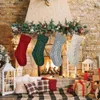 Meias de Natal personalizadas Meias de Natal de 18 polegadas de tamanho grande com cabo de malha para presentes
