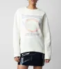 23aw Zadig Voltaire Nisch Designer Sweatshirt Hoodied ZV Fashion Slim Classic Style Hot Rainbow Wings Letter Print Diamond Fleece Women Hoodies tröja Trend Tops