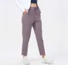 LU159 Women Pants Yoga Sports Joggers Loose DrawString Elastic Midje Gymkläder Kör Fitness Casu Capris Workout Pant Trous1771785