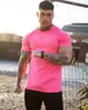 Camisas masculinas 2023 verão moda close-fitting algodão camiseta o-pescoço fino ajuste camiseta dos homens de manga curta tshirts masculino fitness