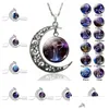 Pendentif Colliers Hommes Femmes 12 Horoscope Signe du Zodiaque Temps Collier de pierres précieuses Bélier Lion En Gros Goutte Constellations Bijoux Livraison Dhxau