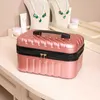 Trousse de maquillage, petite boîte pratique pour dames, sac de rangement multifonctionnel de 14 pouces, trousse de maquillage, étui rigide, étui de transport 231015