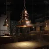 Lampes suspendues Vintage LED Lustre Industriel Tête Unique Petit Restaurant Créatif Bar Café Fer Art Luminaire